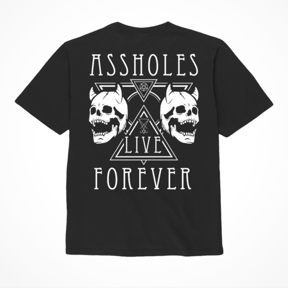 NIB ALF twin skulls black tshirt Size Medium - Picture 1 of 5